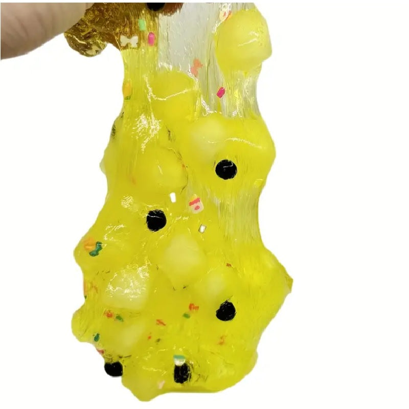 Lemon Scented Jelly Cube Clear Boba Slime