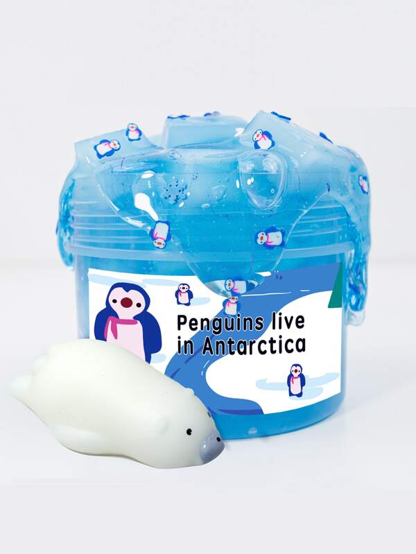 Penguin Cube Clear Slime