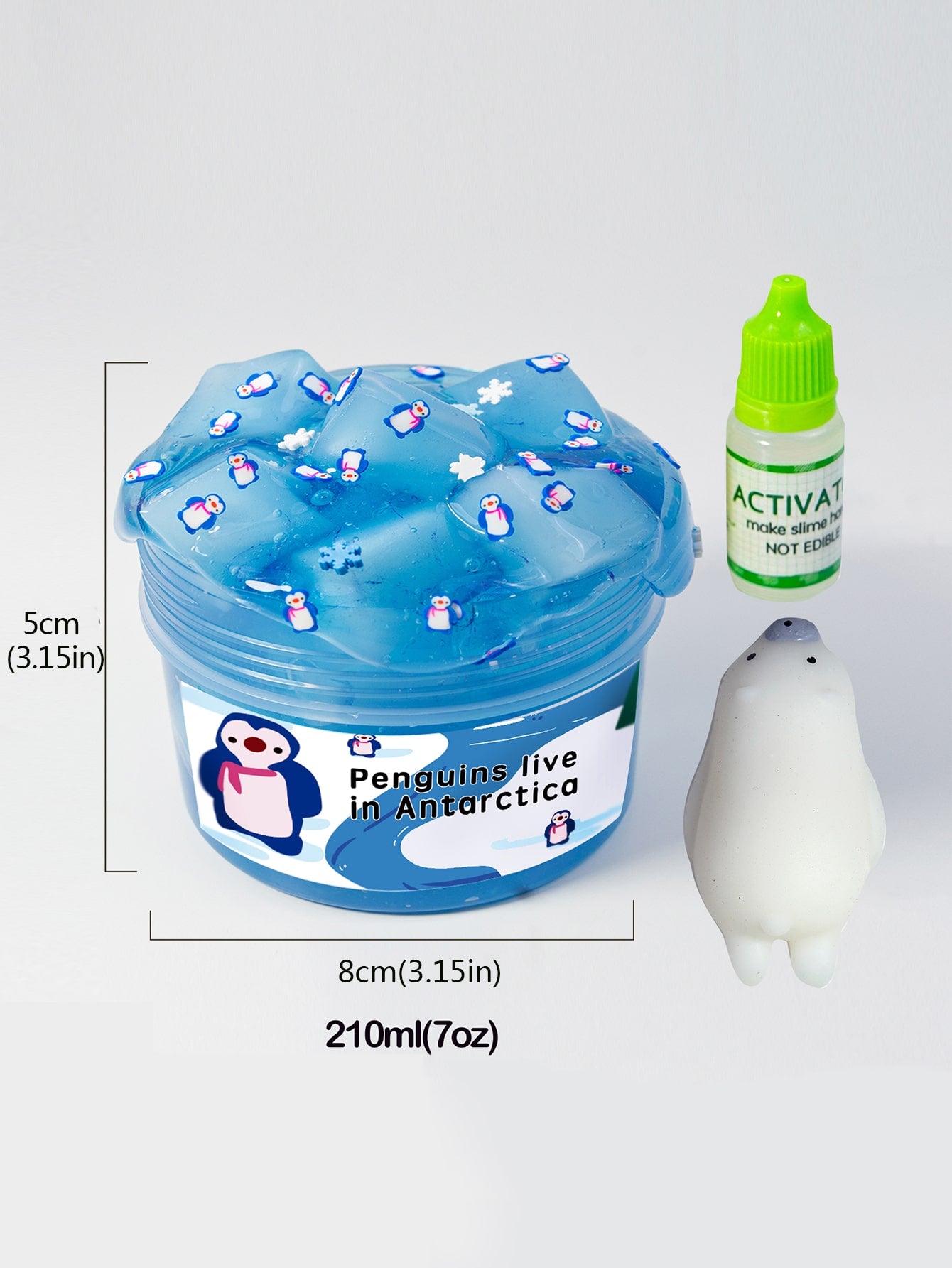 Penguin Cube Clear Slime